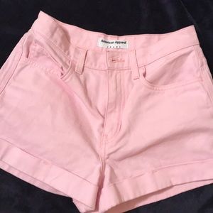High waisted baby pink American apparel shorts
